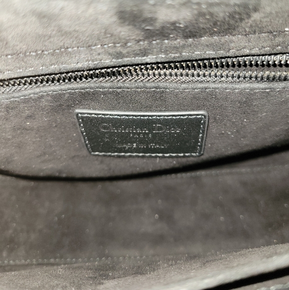 Small Lady Dior my ABCDIOR Bag - Black Cannage Calfskin with Diamond Motif - Picture 4 of 15